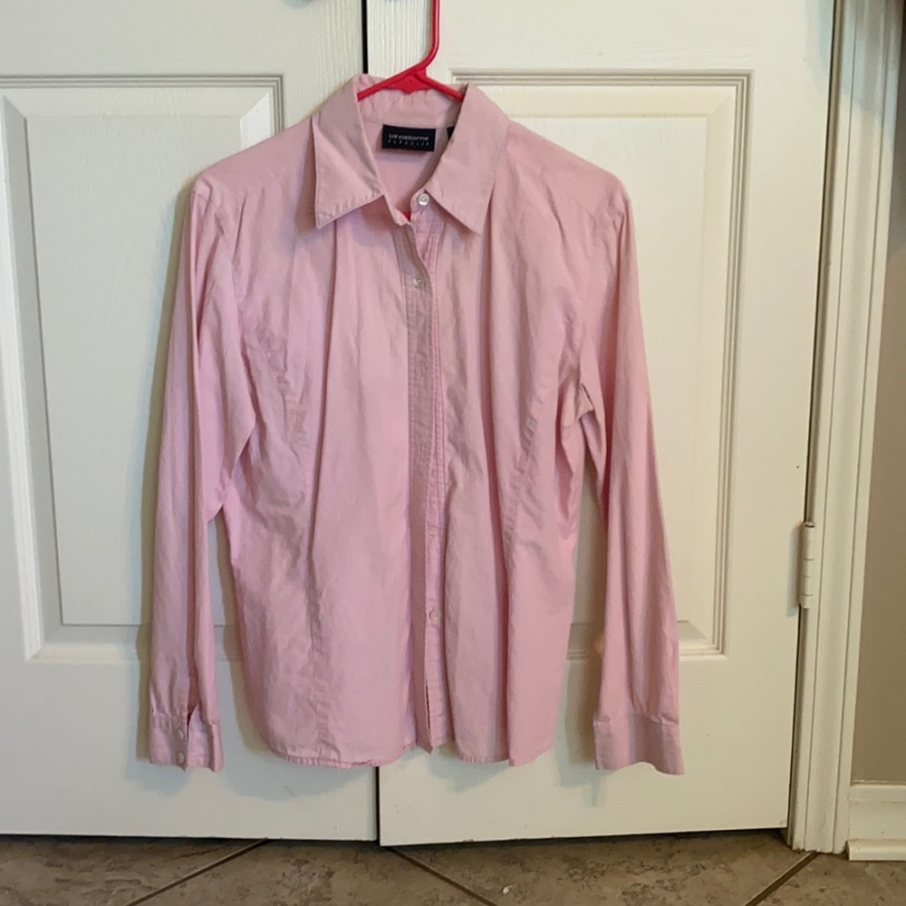 Liz Claiborne classics pink button down size 8